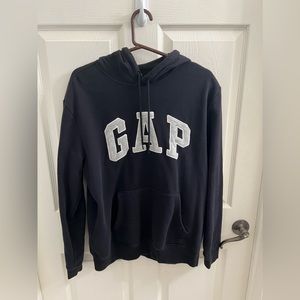 Medium black gap hoodie.